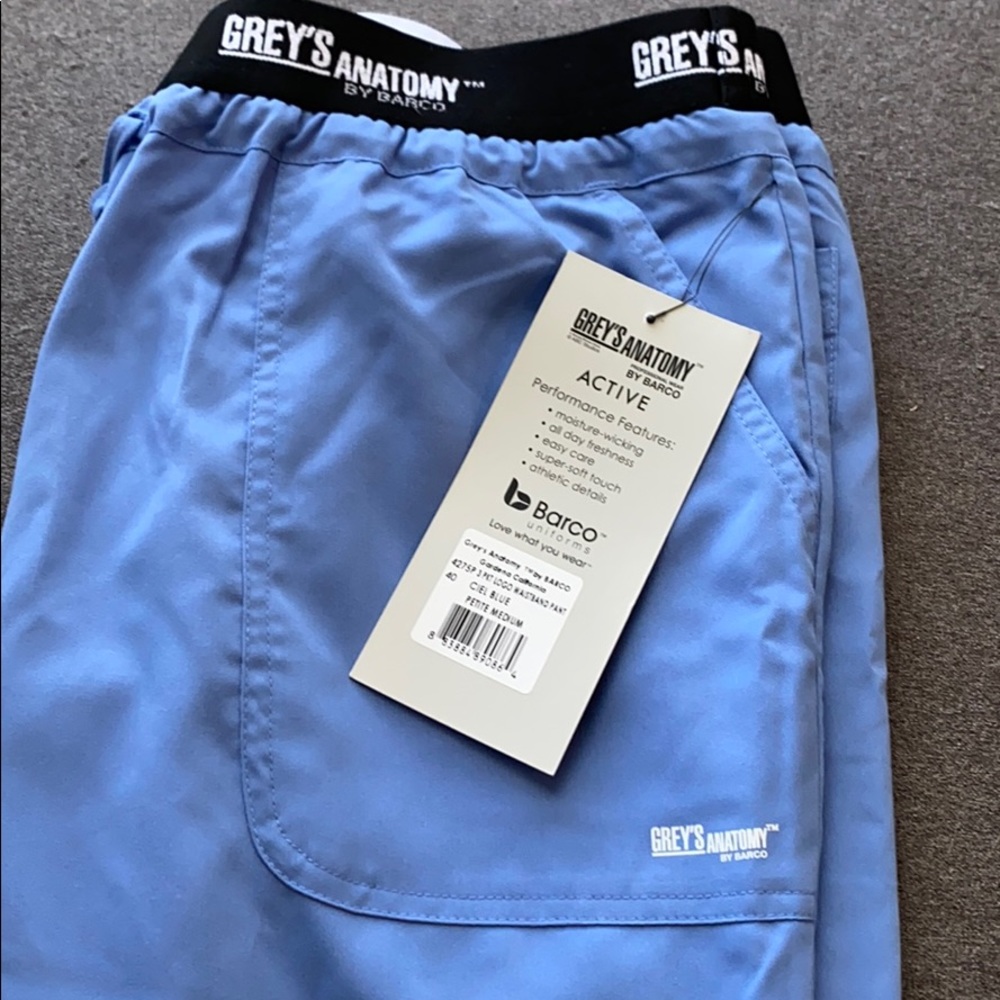NWT Grey’s Anatomy Ciel Blue Scrub Pants